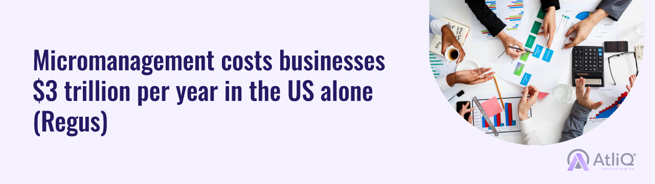 Micromanagement costs businesses $3 trillion per year in the US alone (Regus) 
